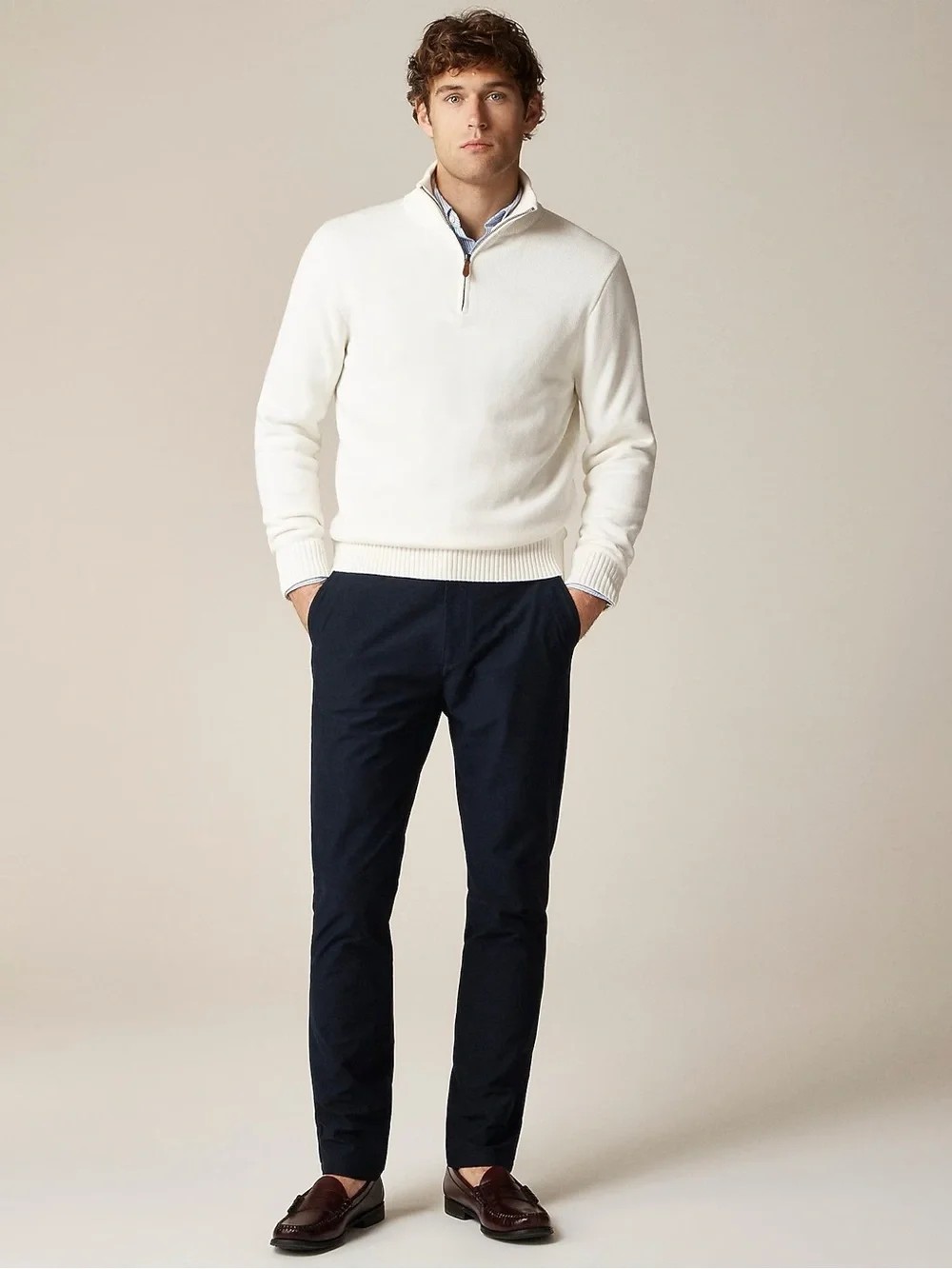 J. CREW 1040 Athletic Tapered-fit tech pant in Navy (DIN) Size 34/32 $128 CH147